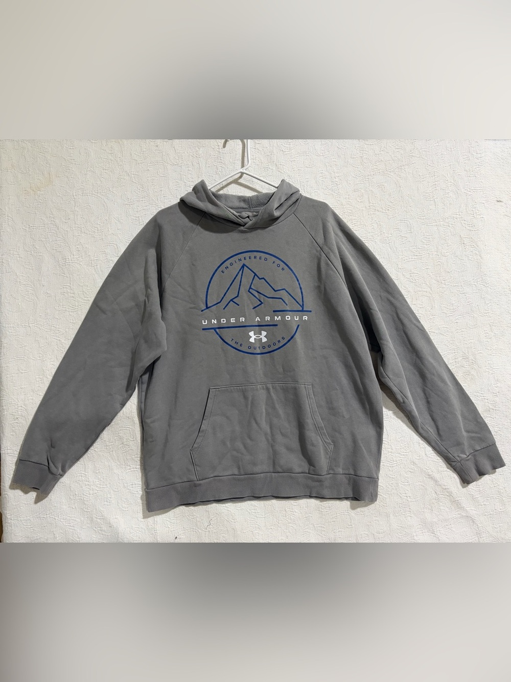 Under Armour UA Men's Rival Fleece Mountain Key Hoodie Gray XL
